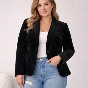 Charter Club Black Velvet Blazer Jacket 18 - NEW
